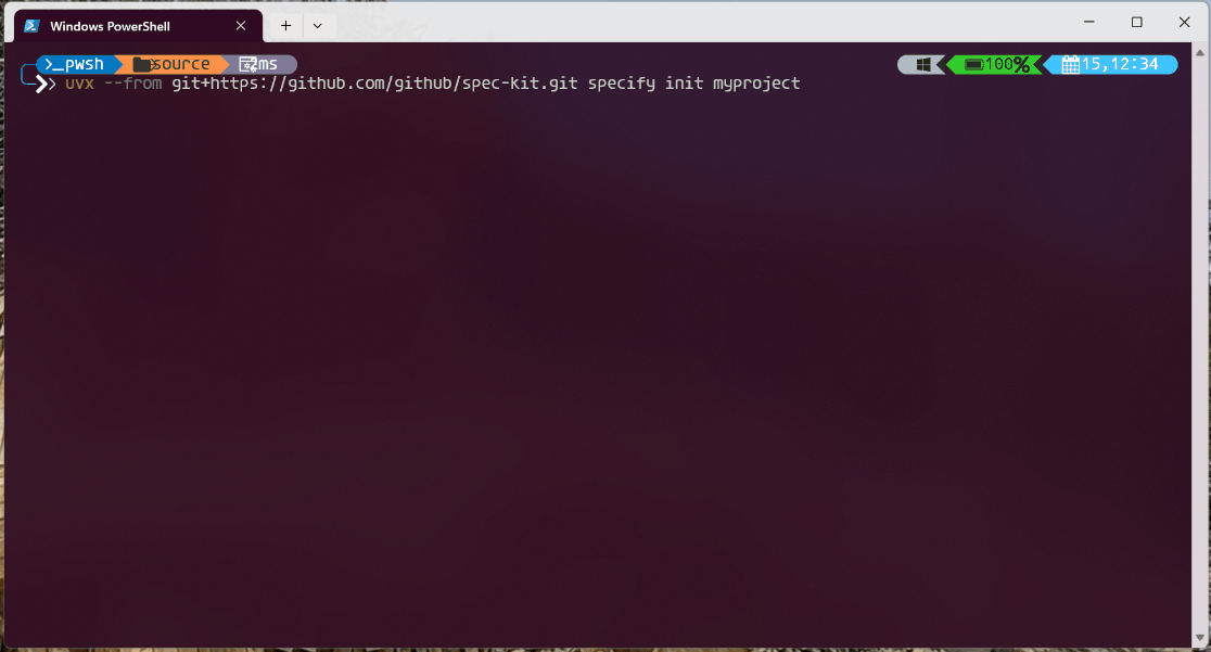 Creating a Spec Kit project with the Specify CLI