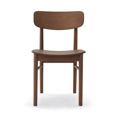 Brown Oak Round Leg Chair