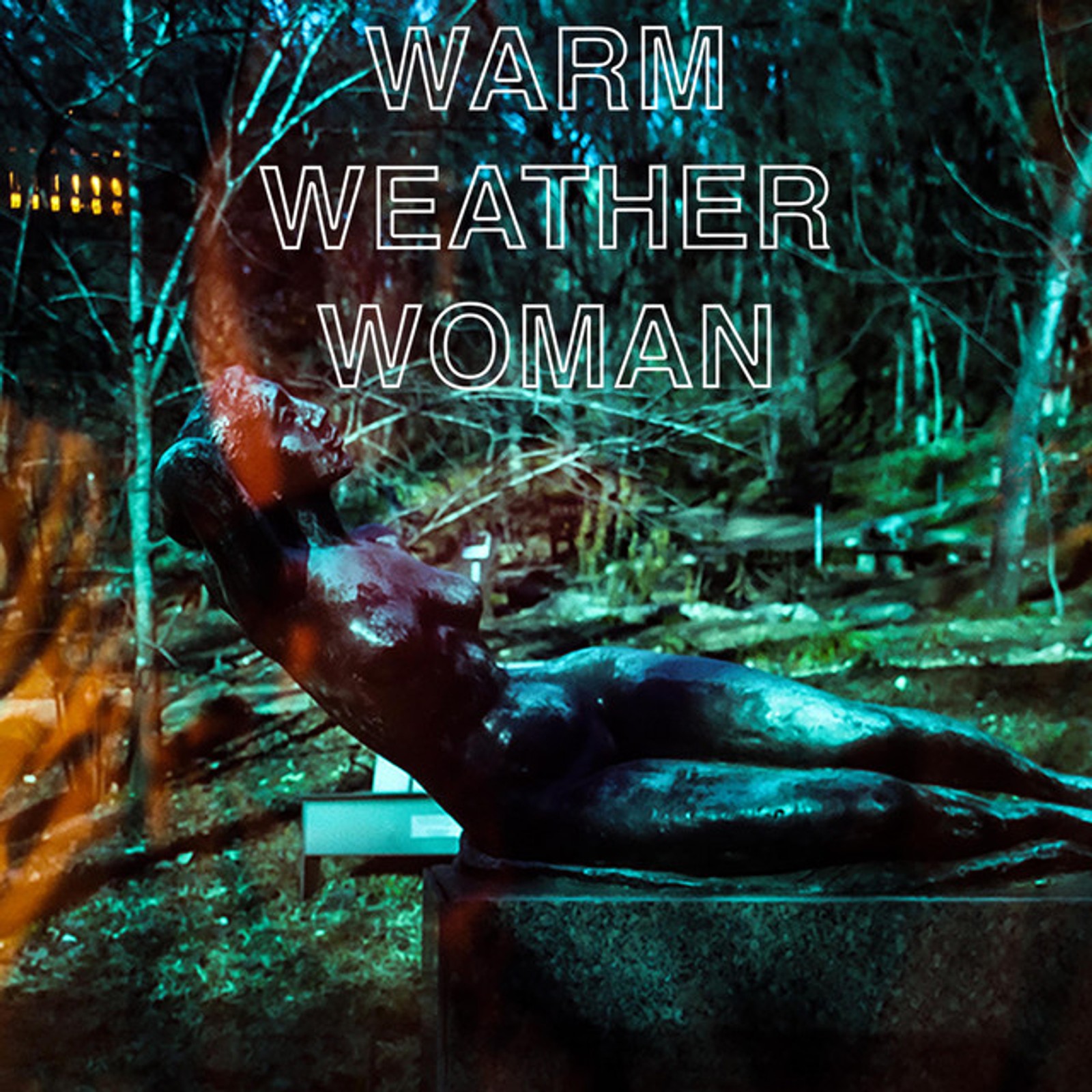 a statue of a woman with the words warm weather woman above it