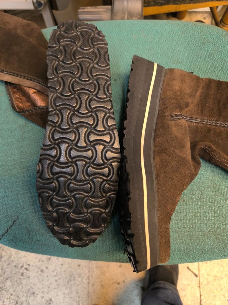 Reparación de bota y la suela 