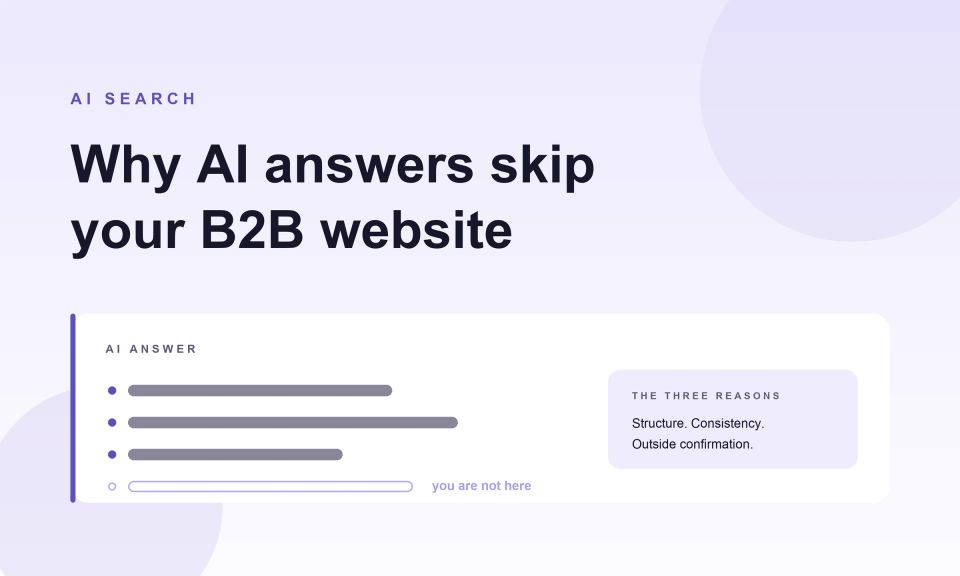 An AI answer listing competing companies with one entry left empty
