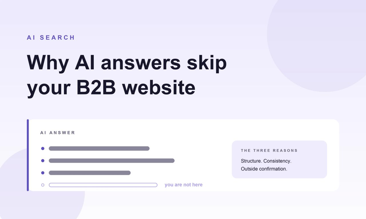 An AI answer listing competing companies with one entry left empty