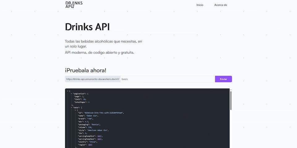 Drinks API preview