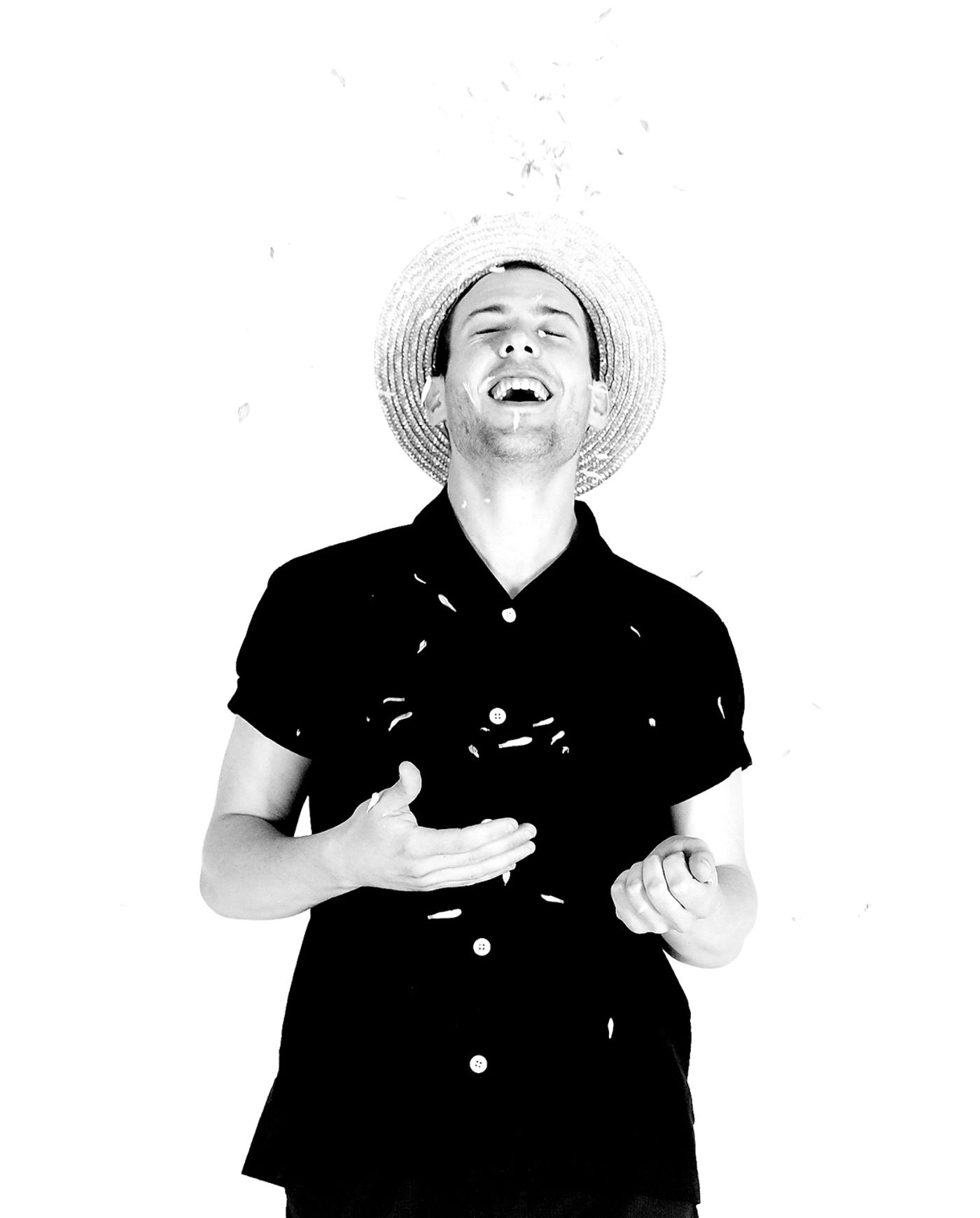 black & white