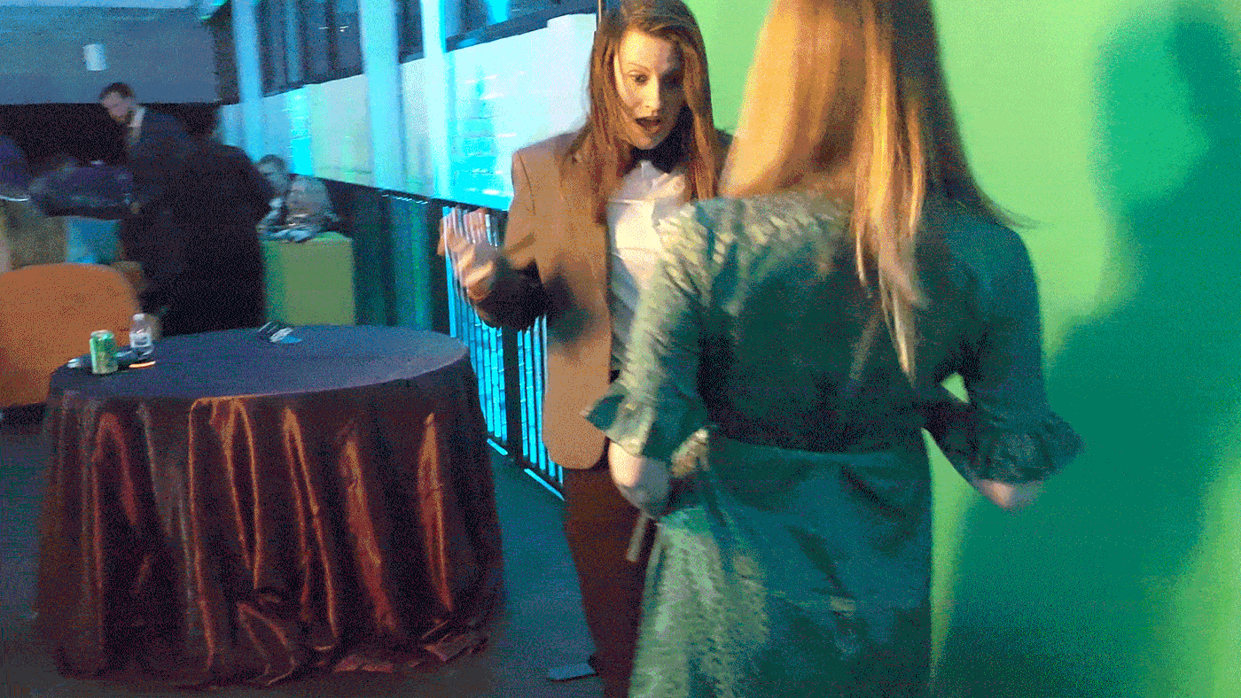 One of TWO Green Screen GIF booths