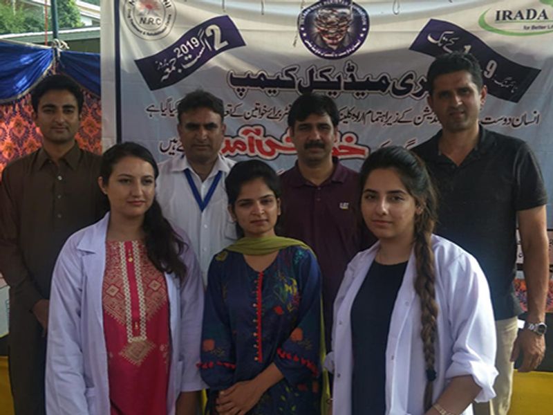 Tahir Nawaz participating in an IRADA medical camp