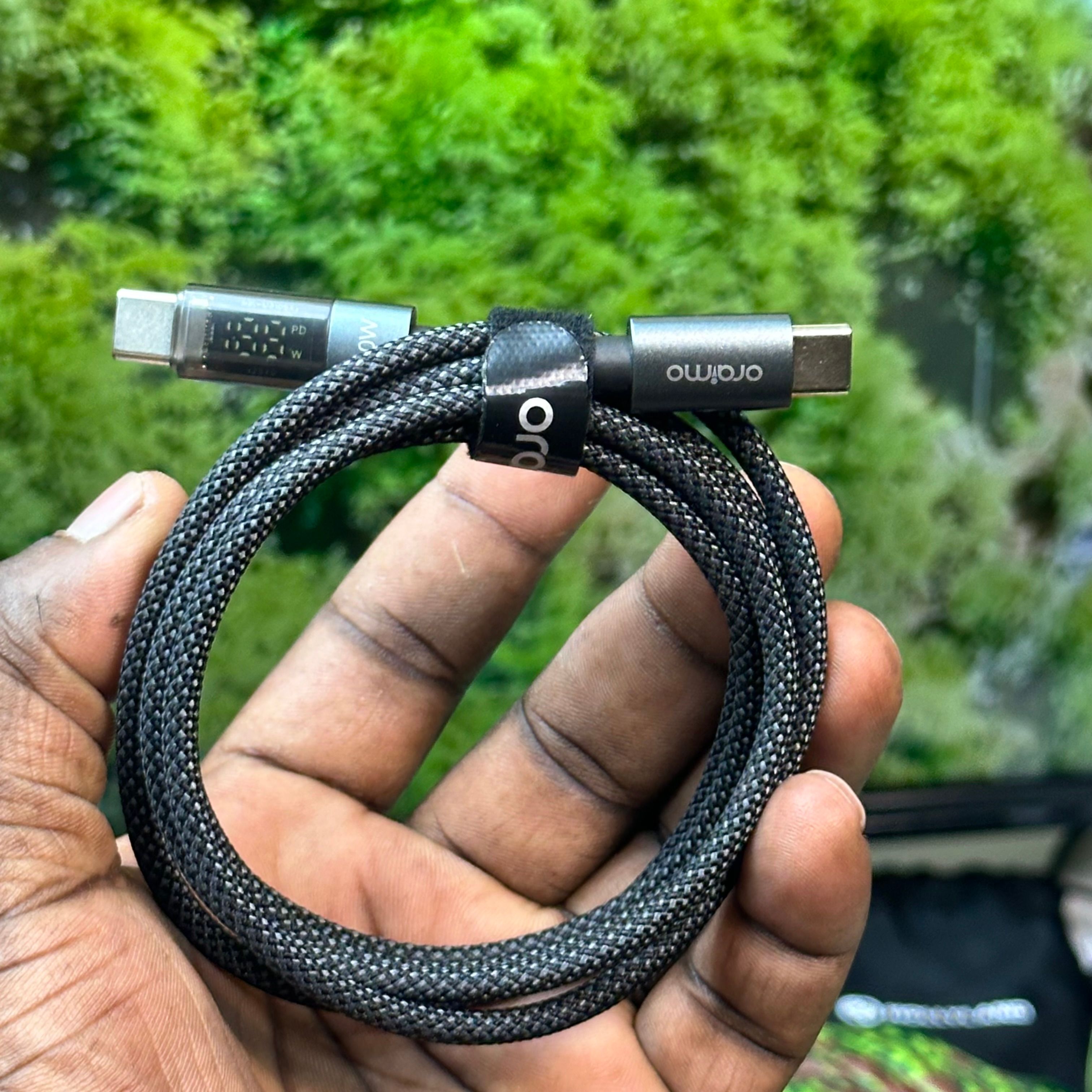 Oraimo DigiLine 100W Fast Charging Braided Cable with Real time display thumbnail 3