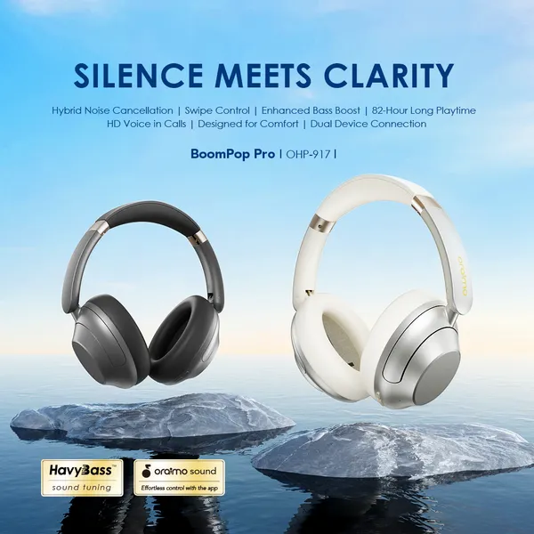 Oraimo Boompop Pro Headphones with Hybrid Active Noise Cancellation thumbnail 2