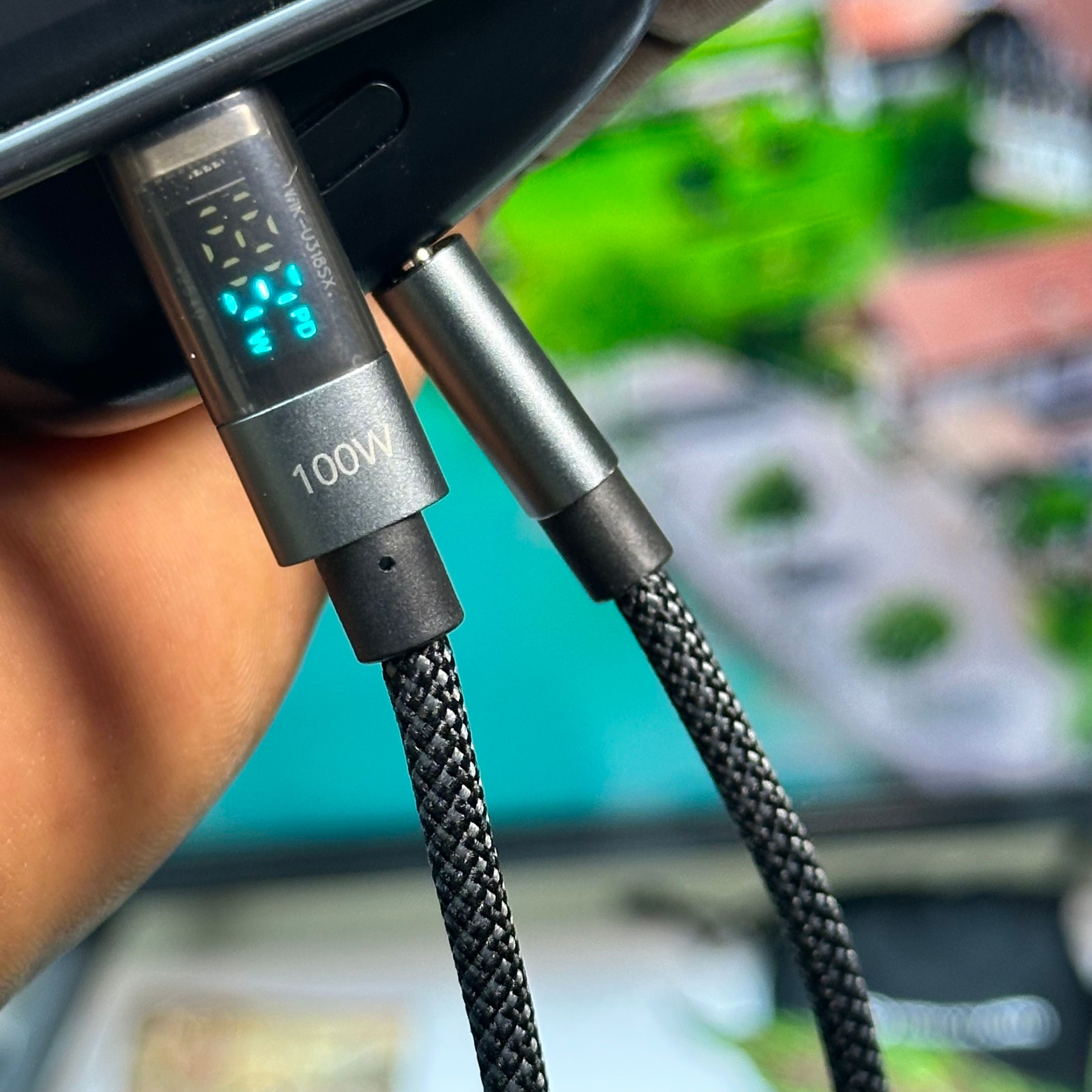 Oraimo DigiLine 100W Fast Charging Braided Cable with Real time display thumbnail 2