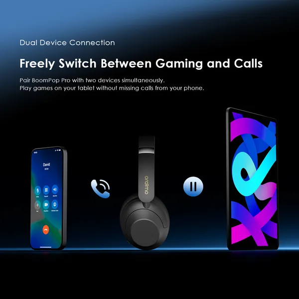 Oraimo Boompop Pro Headphones with Hybrid Active Noise Cancellation thumbnail 5
