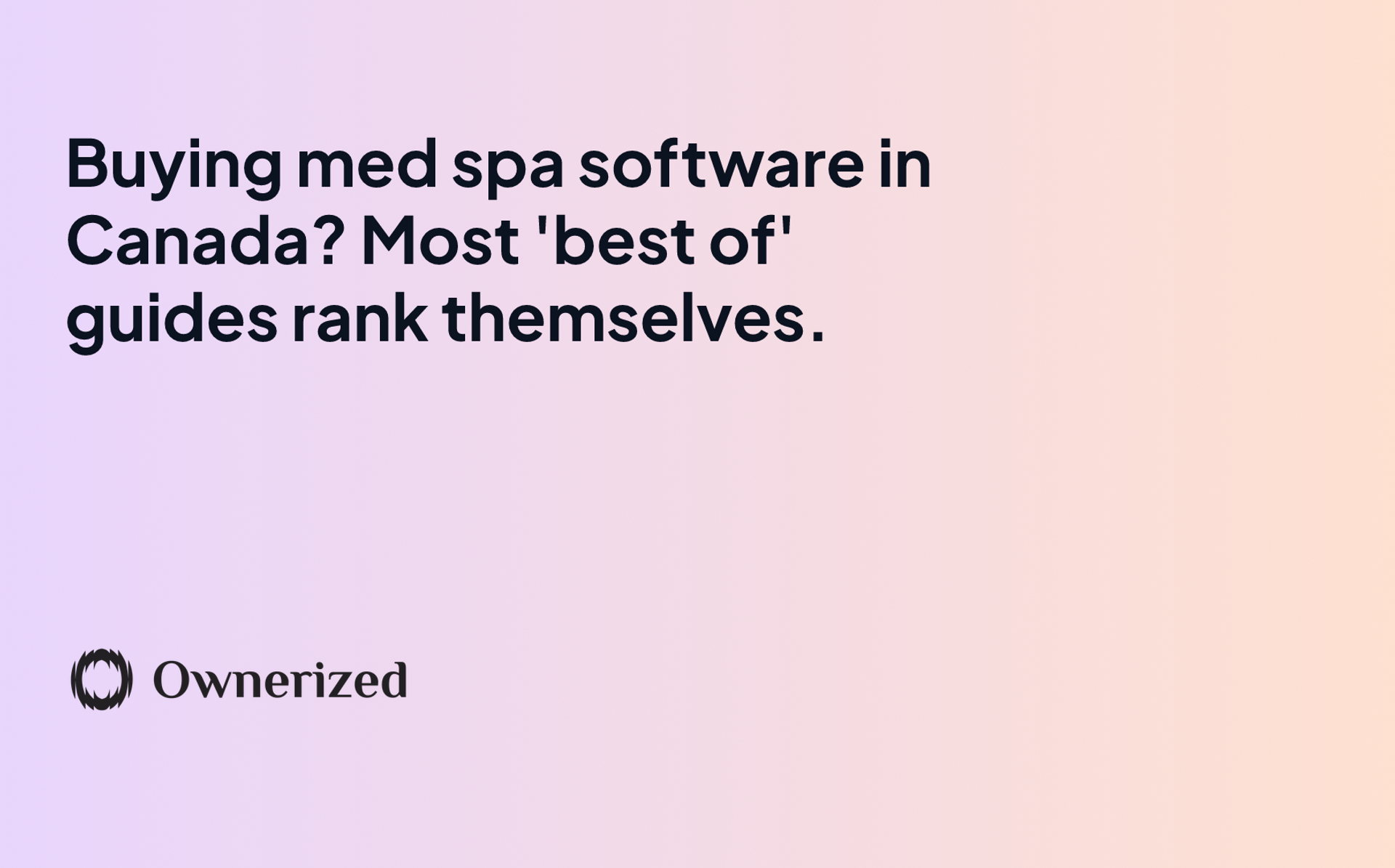 Medical spa booking software: an independent Canada ranking