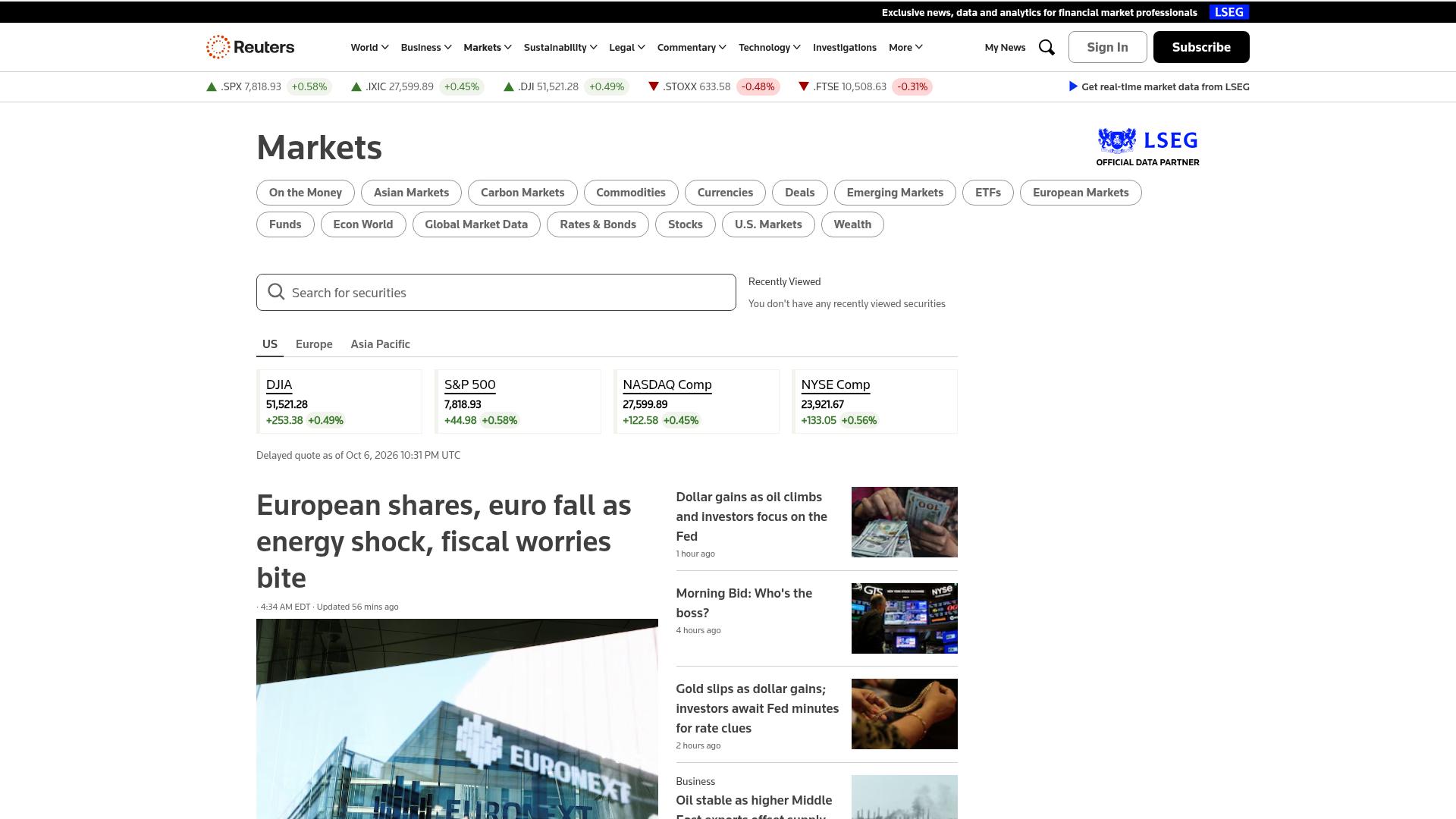 Reuters 路透 公开页面预览