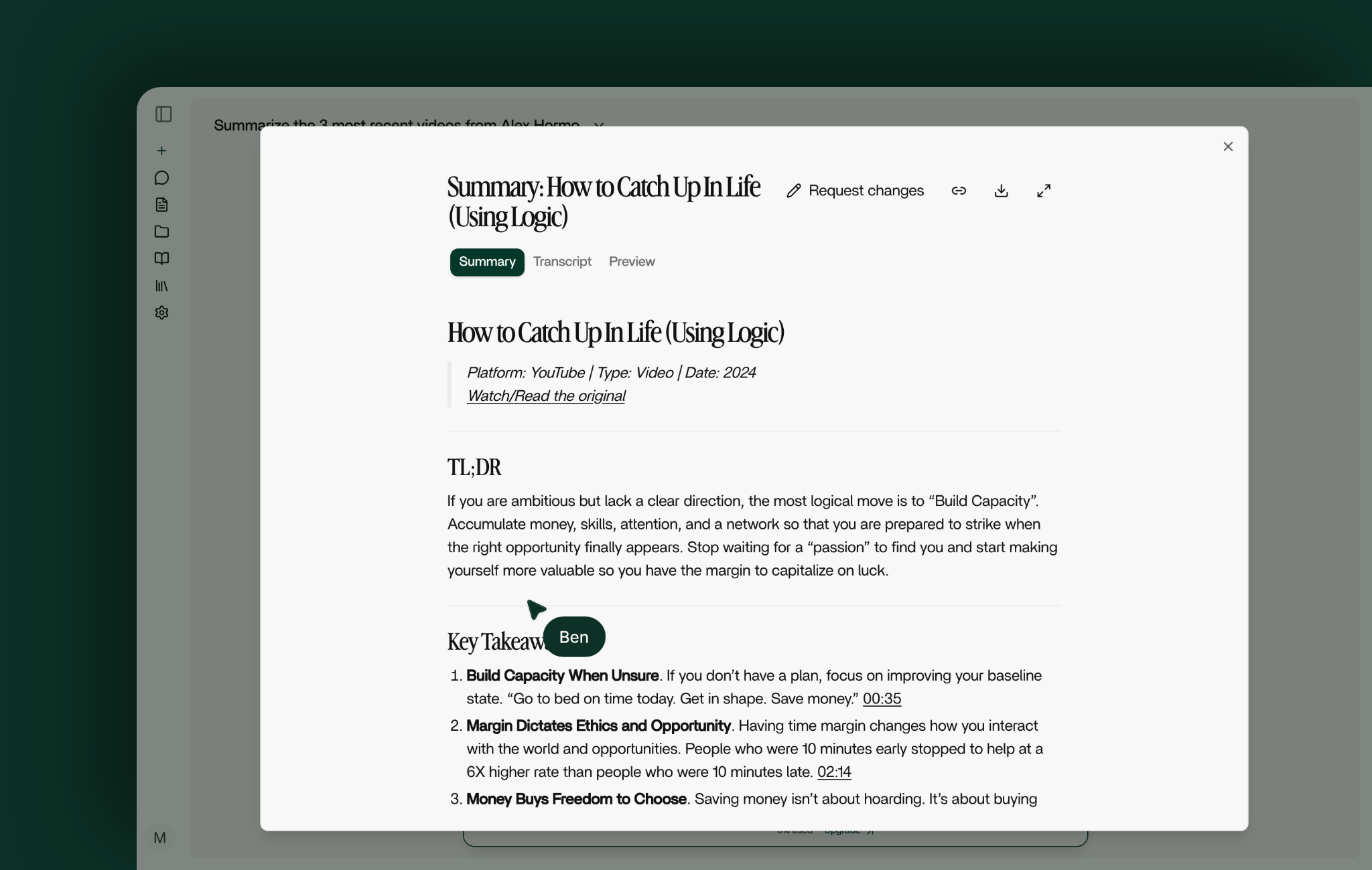 Batch summarize: The deliverable