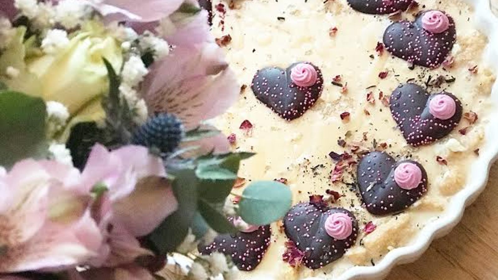Earl Grey te panna cotta-kake