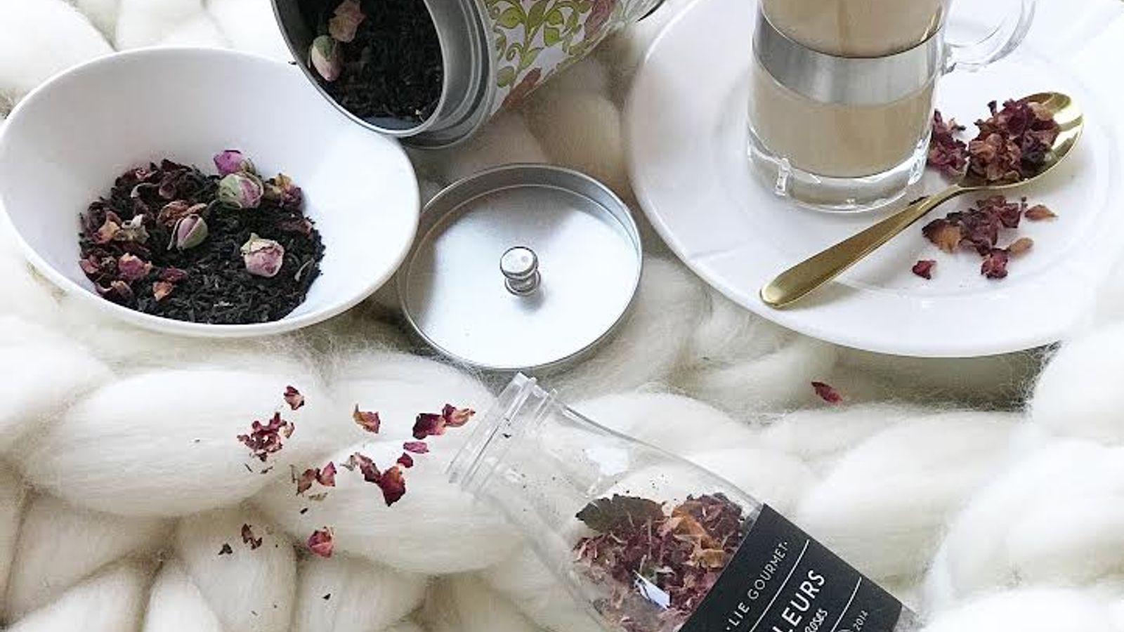 English Rose svart te latte