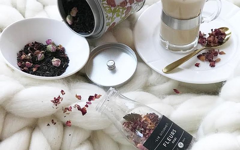 English Rose svart te latte