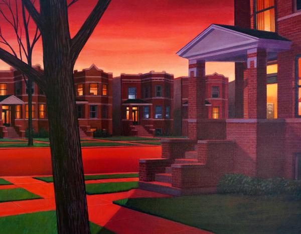 2 Flats, Oil on Canvas, 24"h x 30"w