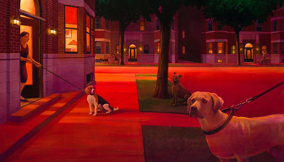 Dog Time - Oil on Canvas - by Kathleen Eaton