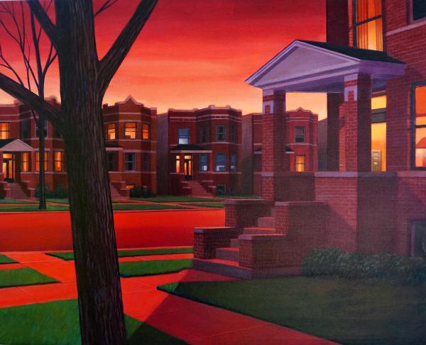 2 Flats, Oil on Canvas, 24"h x 30"w