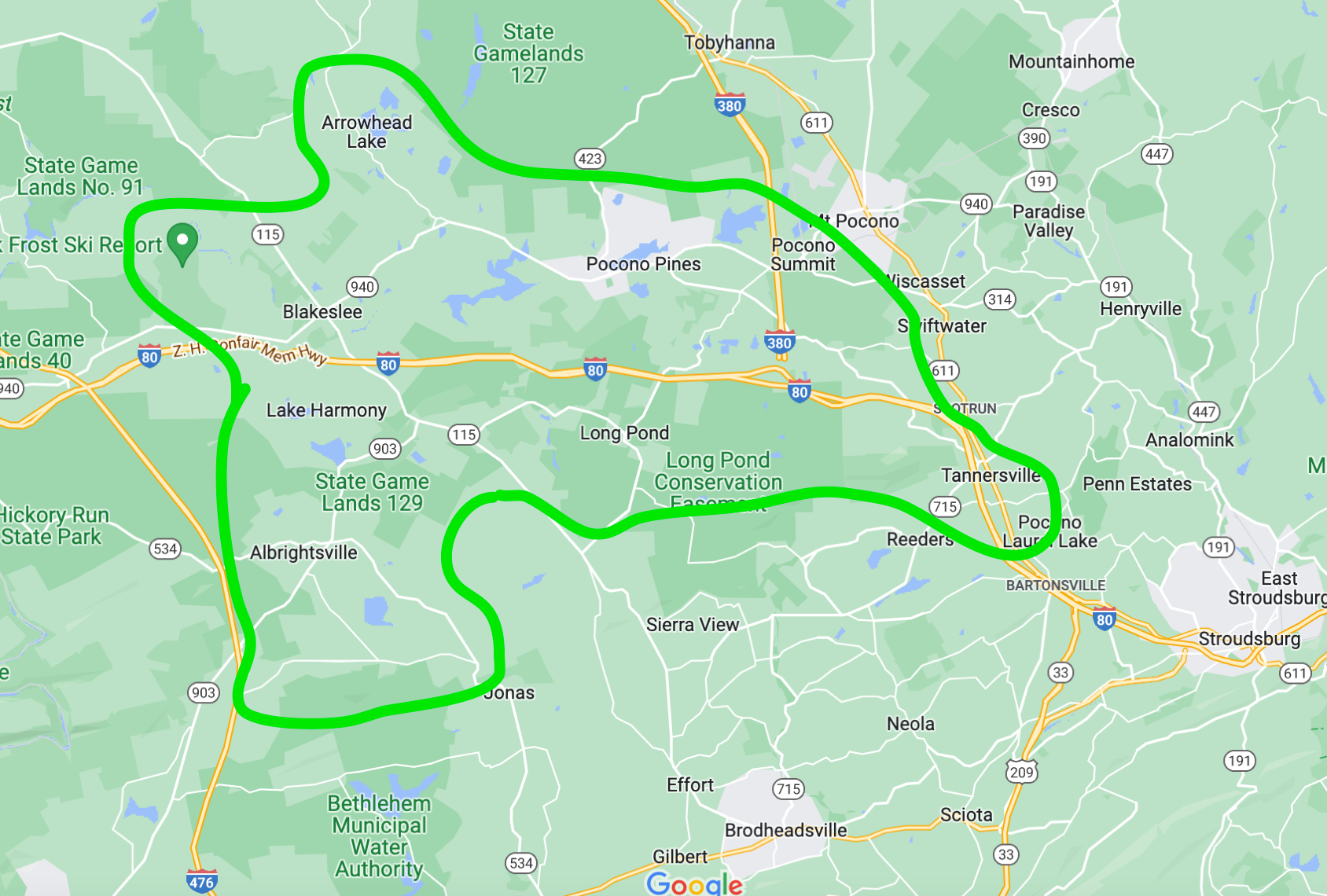 Service Area - Pocono Rental Management