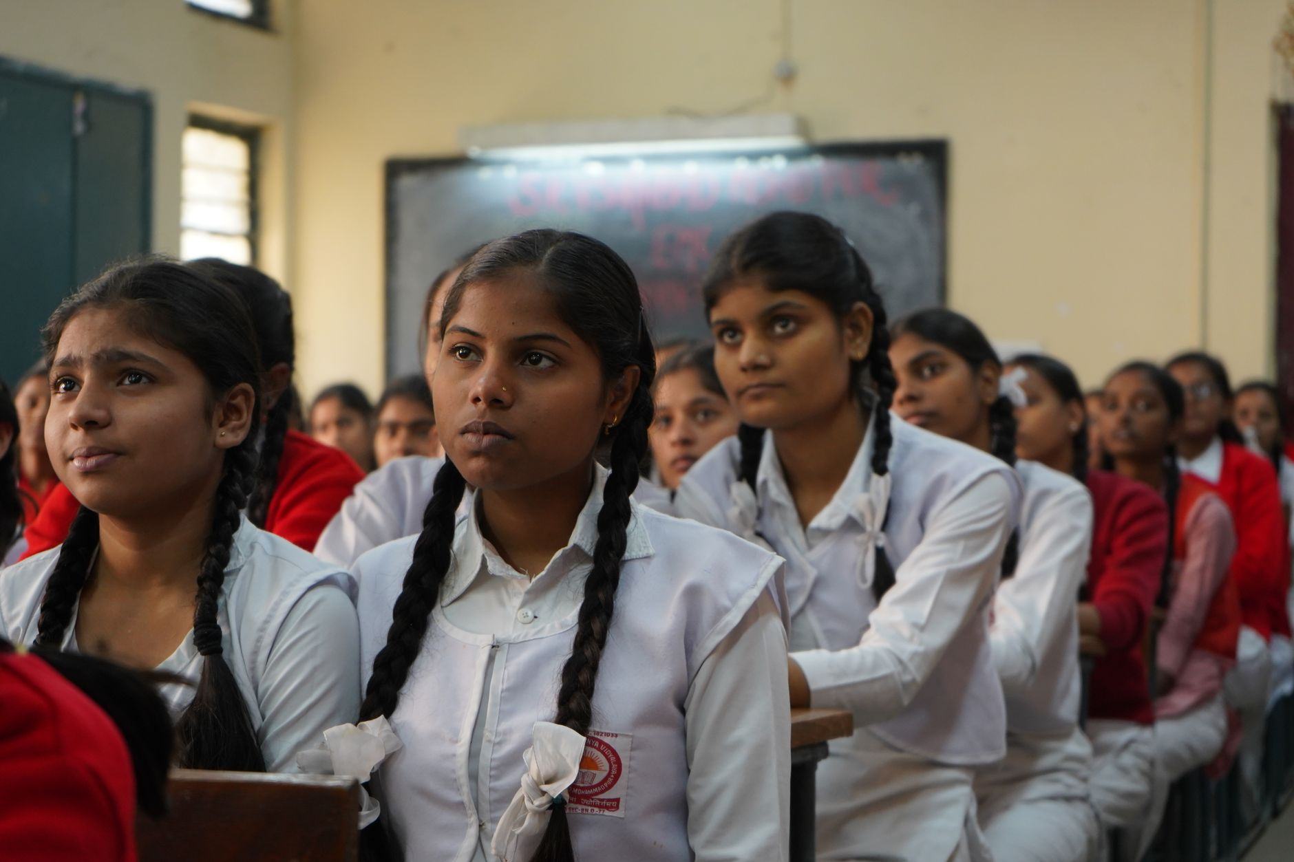 Attentive students in an Indian classroom — Bhopal education institution, Bhopal · Webzenia SEO case study