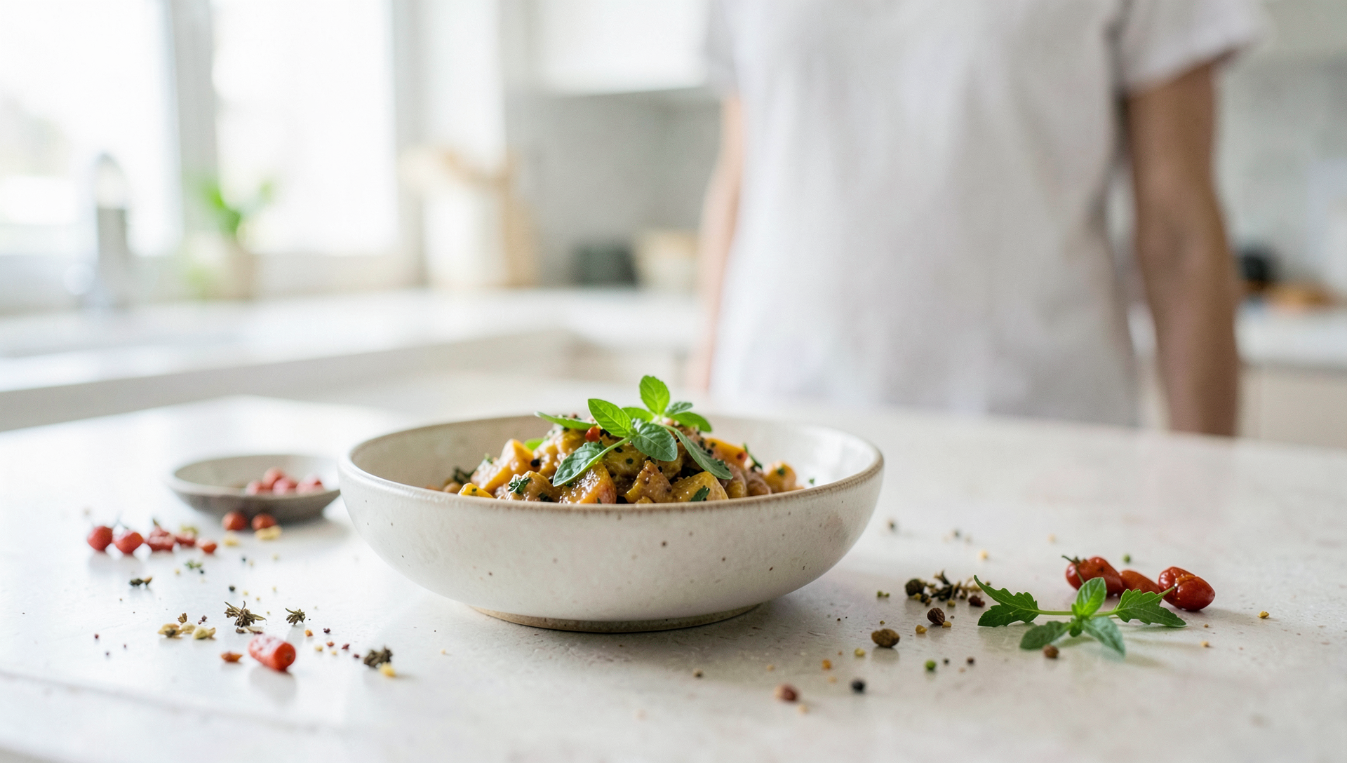 Natural unbranded food product still life — D2C Premium Cookware Brand, Mumbai · Webzenia Branding case study