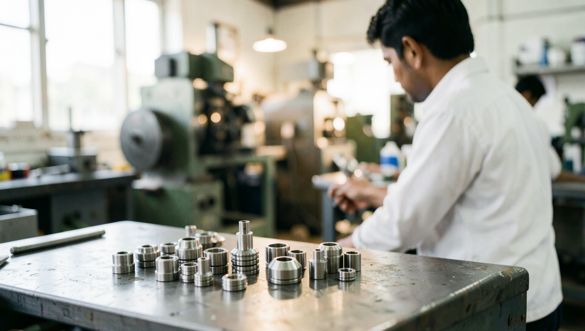 Clean industrial detail — Mid-Size Manufacturing Company, Chennai · Webzenia AI and Automation case study