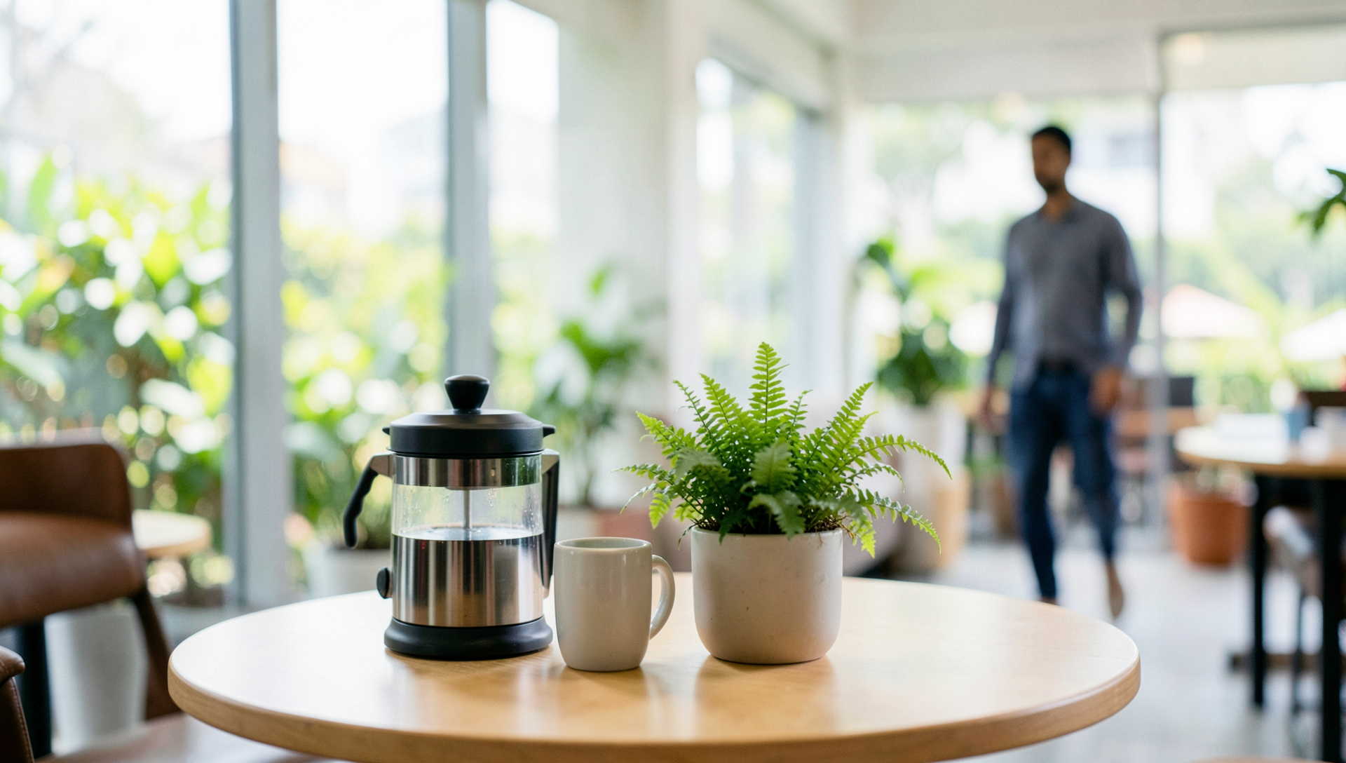 Warm modern workspace still life — Gomti Nagar developer, Lucknow · Webzenia SEO case study