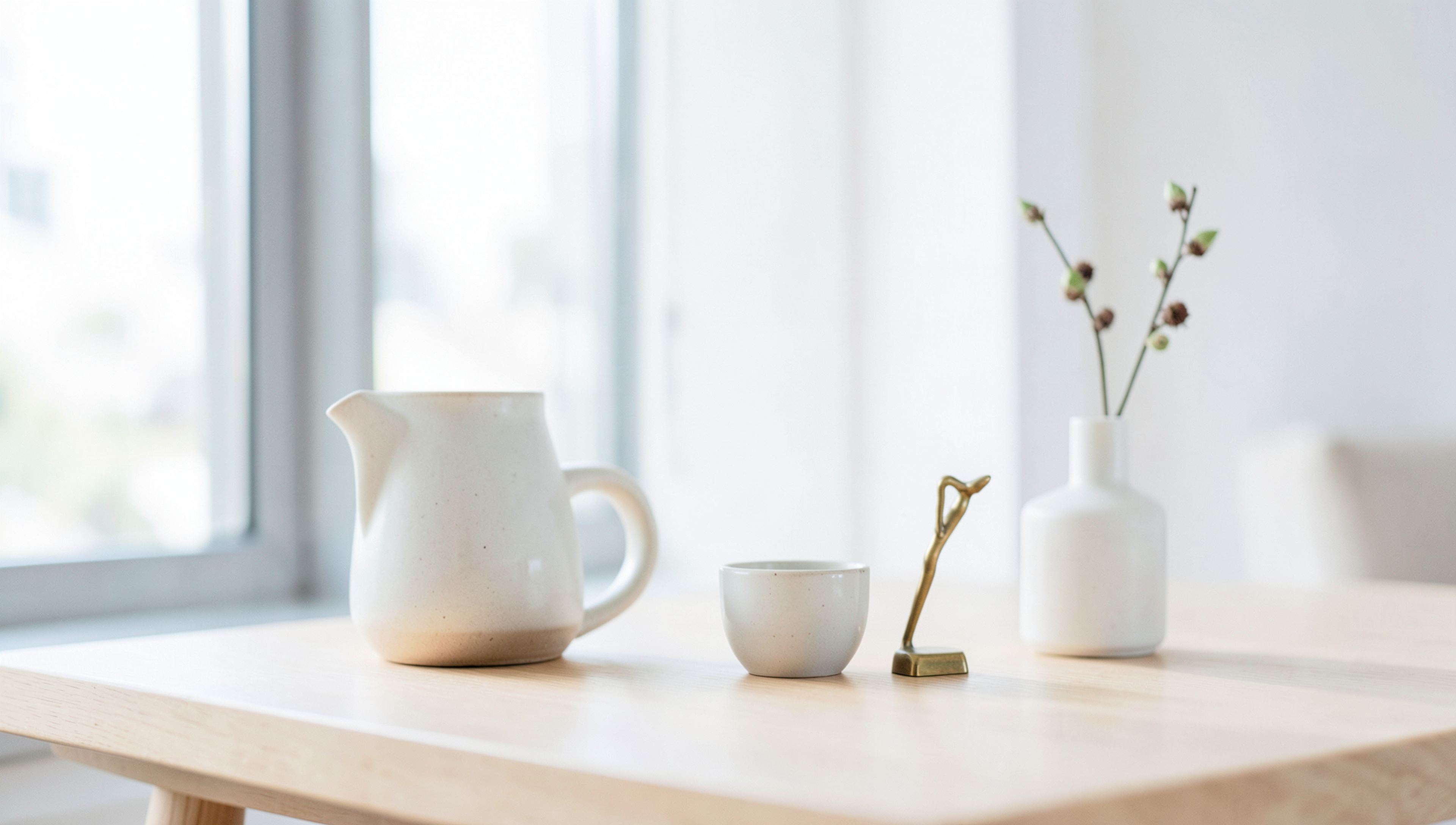 Warm modern workspace still life — Independent Architecture Firm, Delhi · Webzenia Branding case study