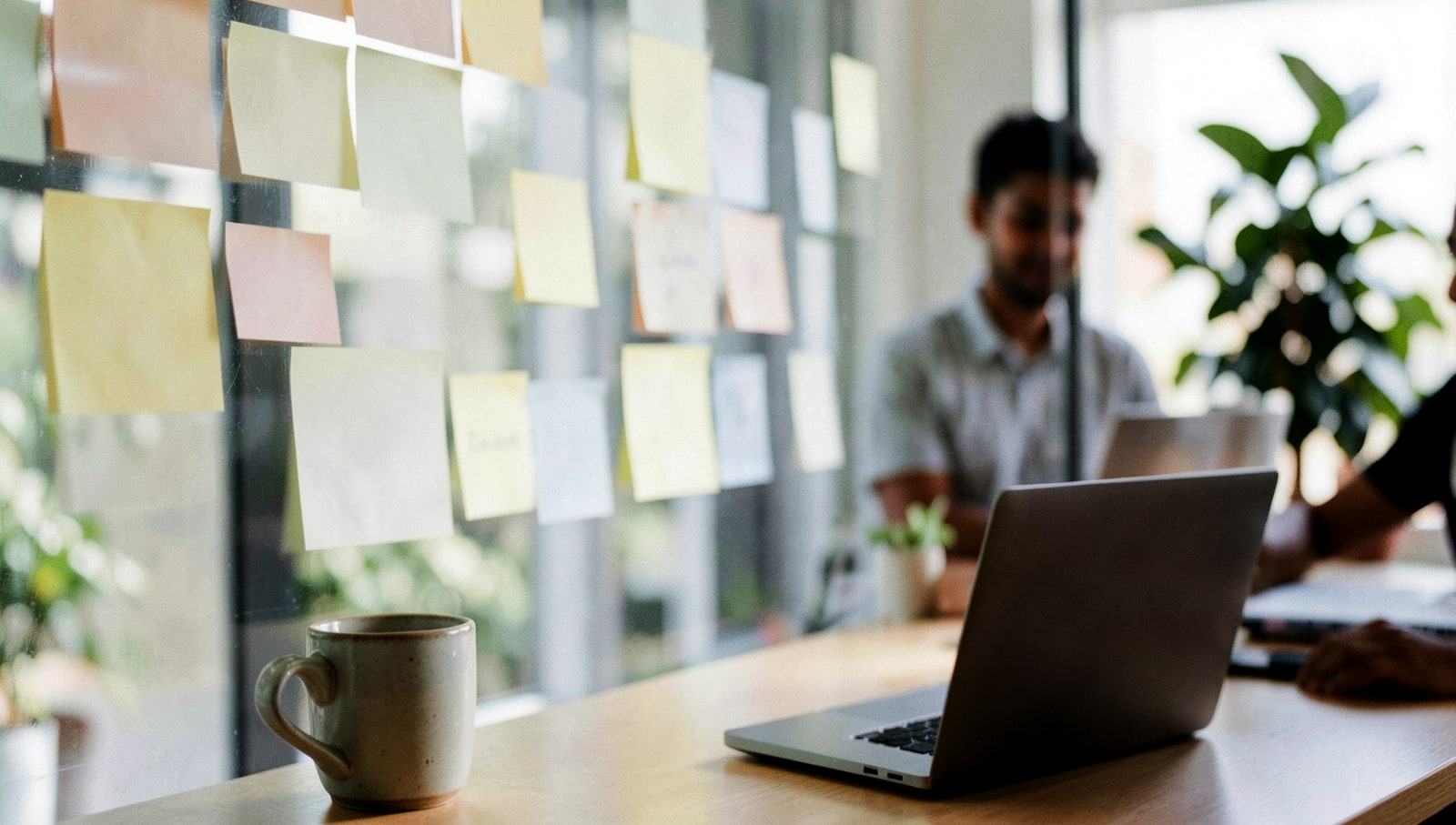 Modern software company workspace with a product team — Indore SaaS startup, Indore · Webzenia SEO case study