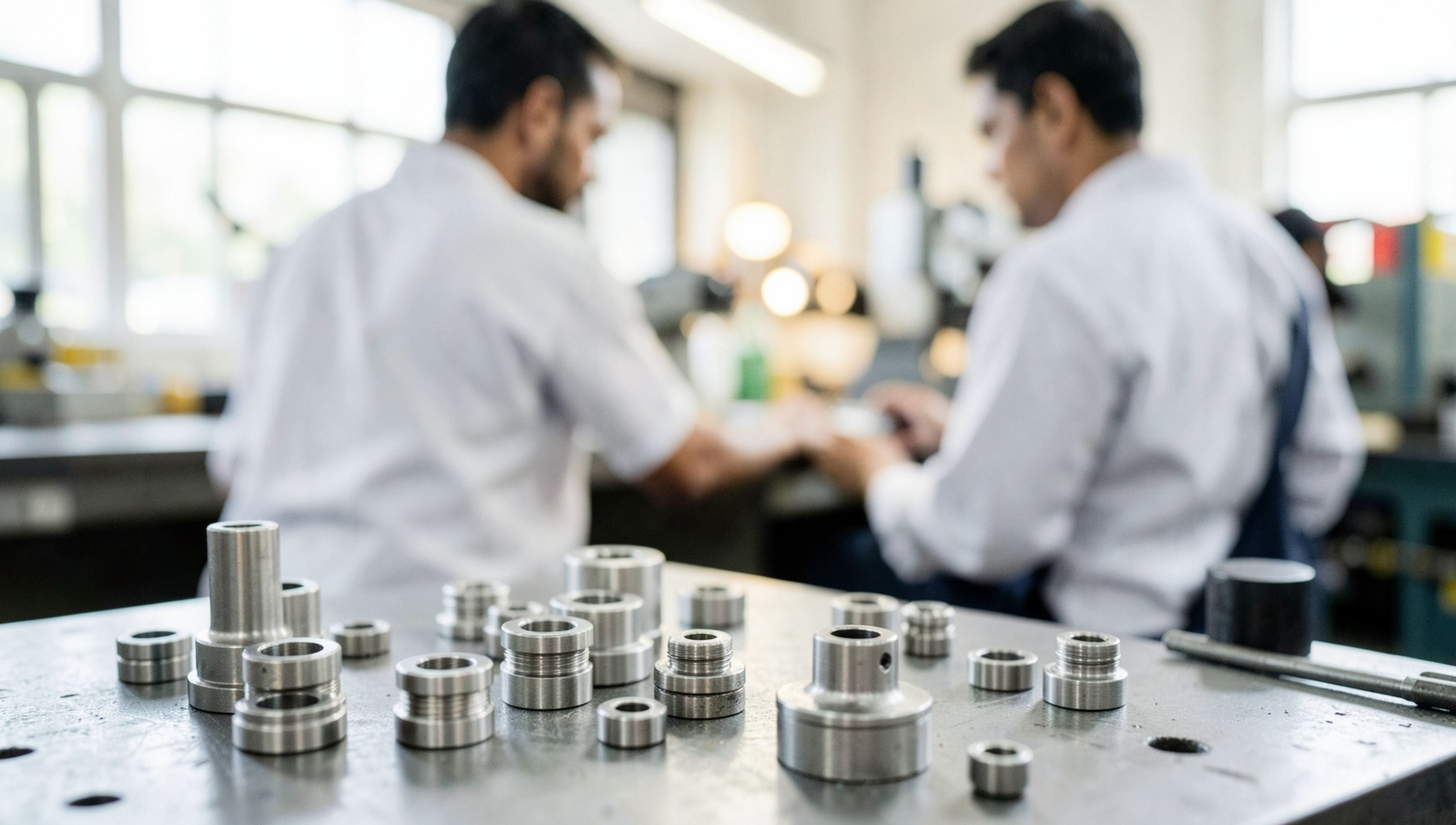 Clean industrial detail — B2B Manufacturing Equipment Company, Ahmedabad · Webzenia Digital Marketing case study