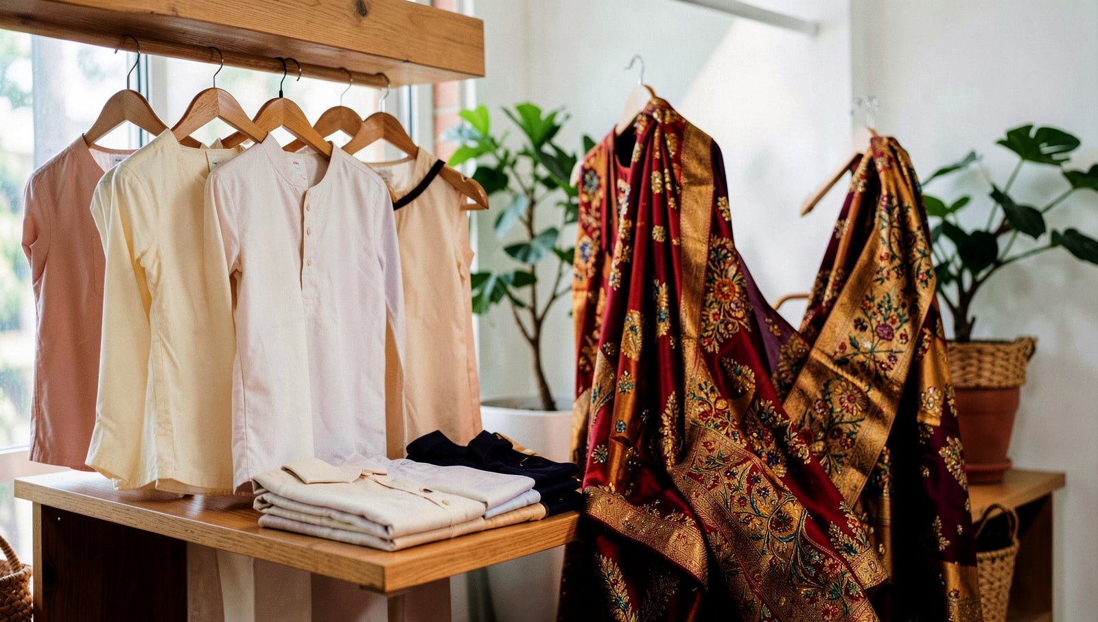 Premium Indian ethnic-wear boutique display — Online Fashion Retailer, Pune · Webzenia Web Design case study