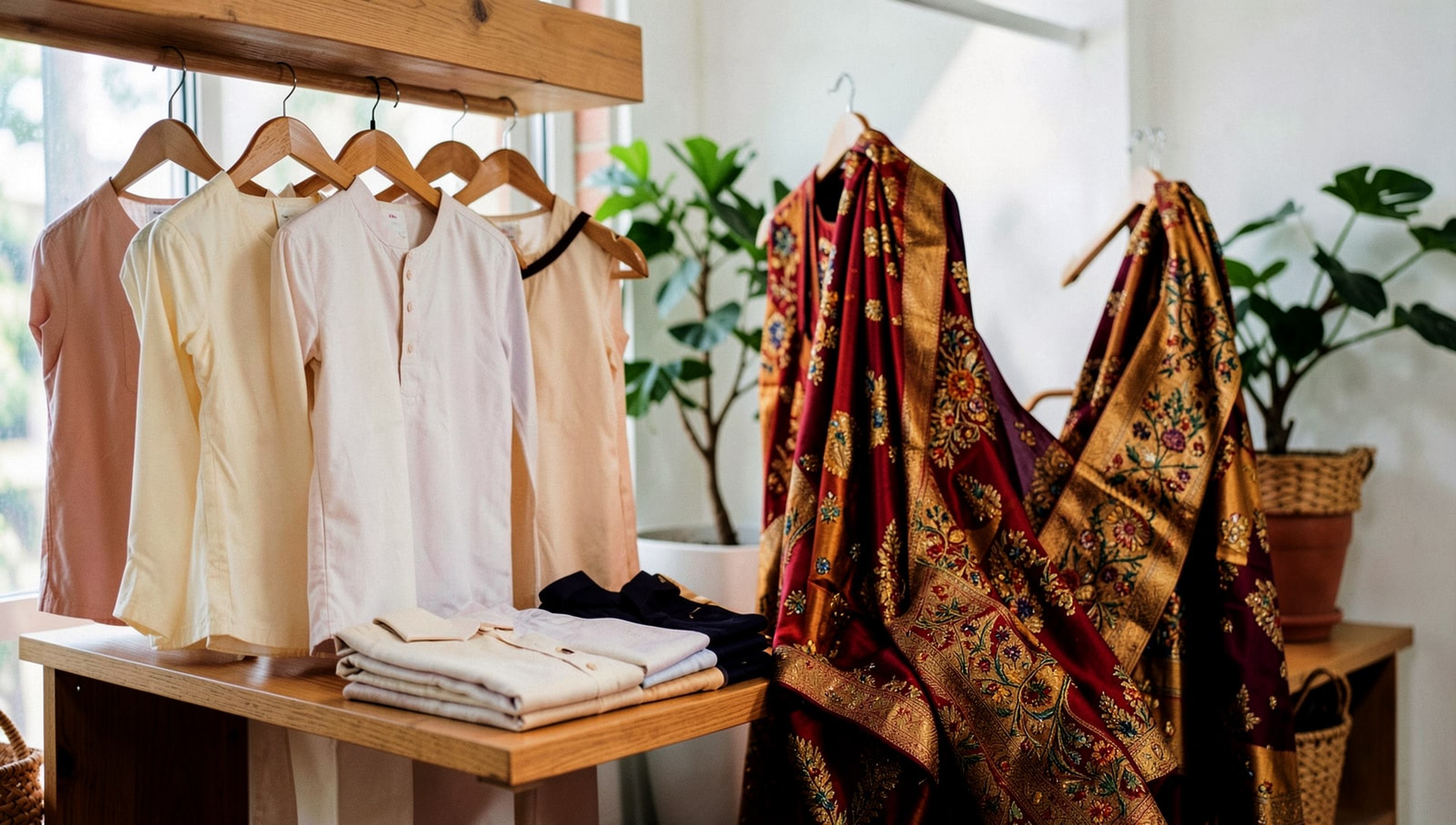 Premium Indian ethnic-wear boutique display — Online Fashion Retailer, Pune · Webzenia Web Design case study