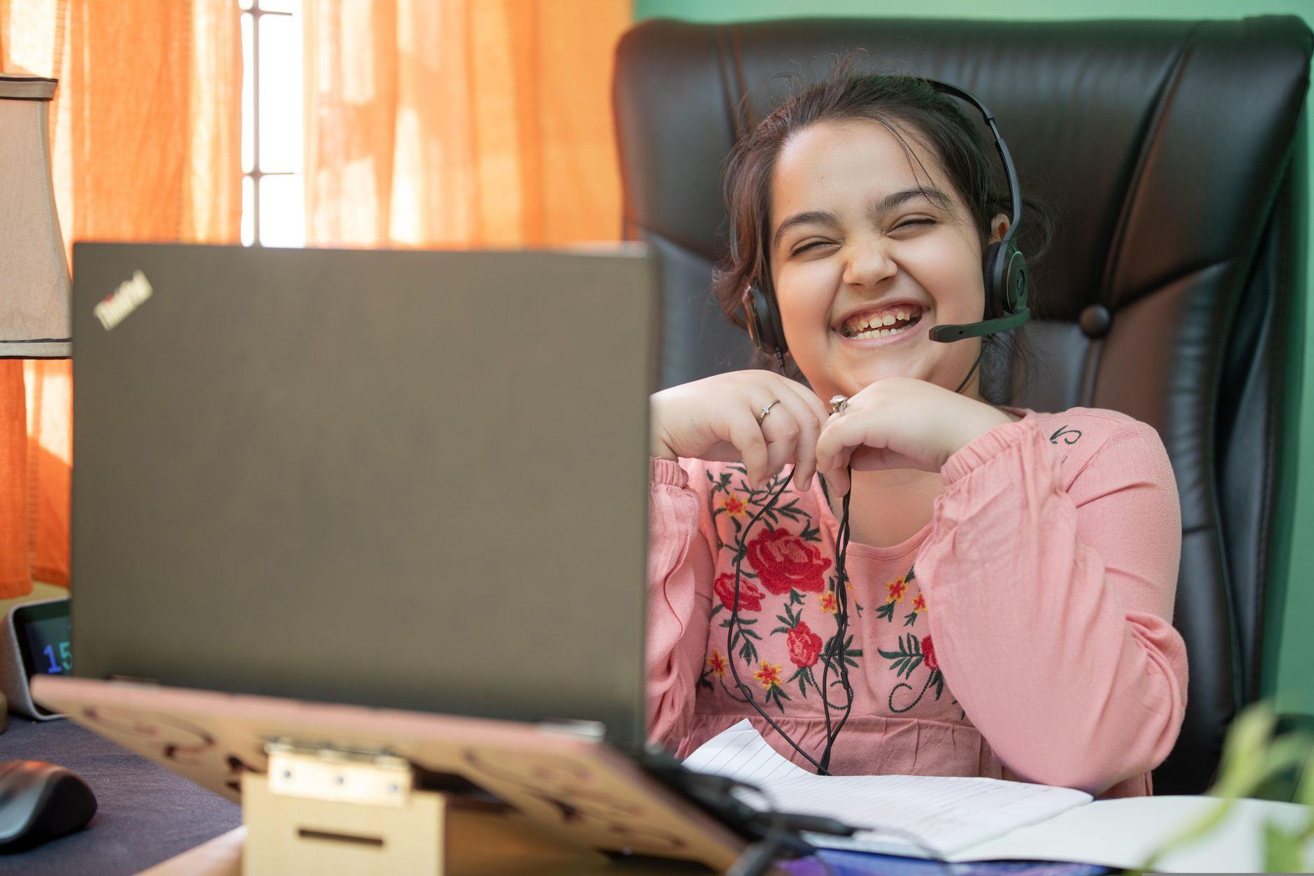 A young student in an online class at home — EdTech Platform (K-12), Hyderabad · Webzenia Web Design case study