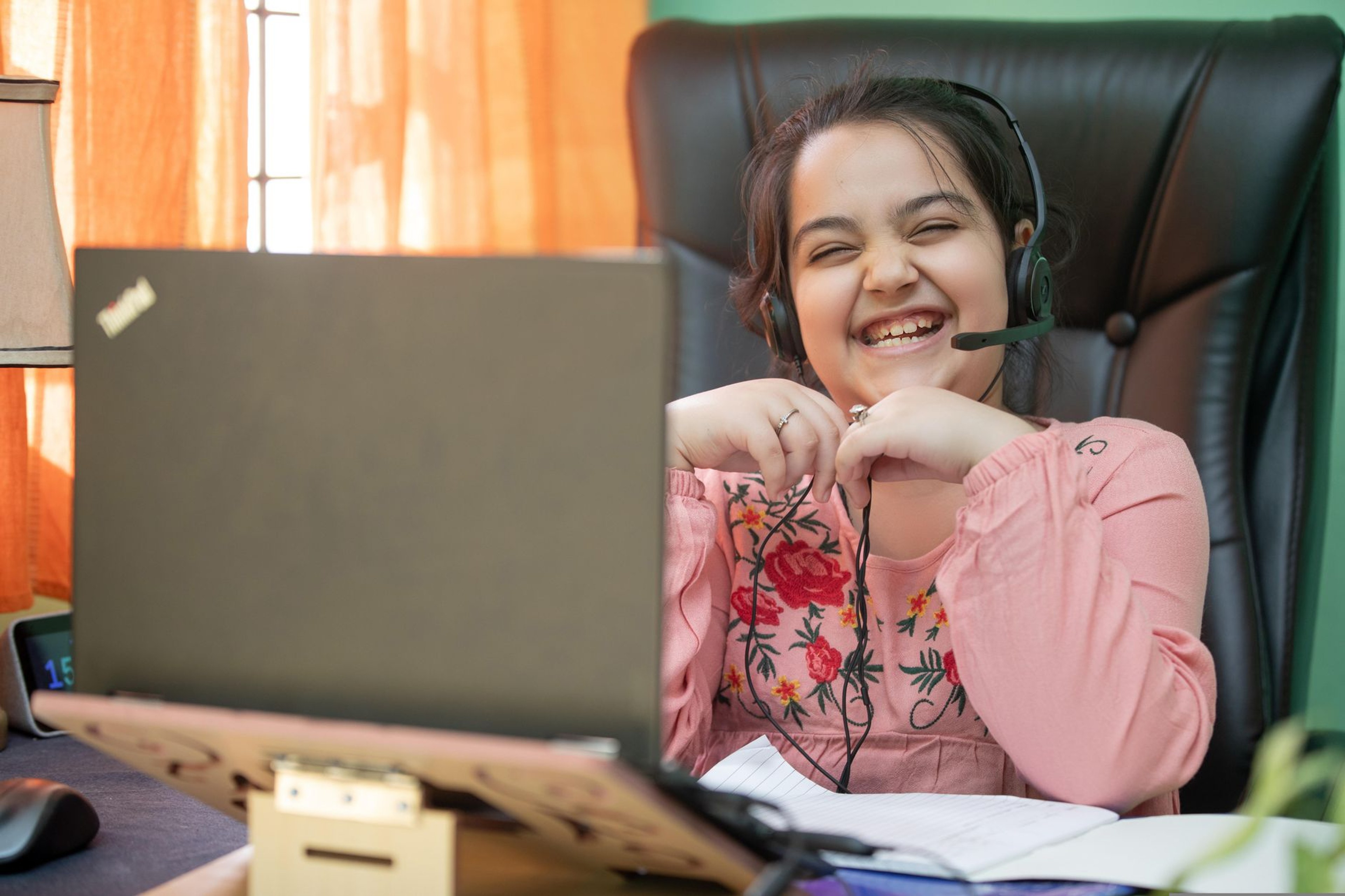 A young student in an online class at home — EdTech Platform (K-12), Hyderabad · Webzenia Web Design case study