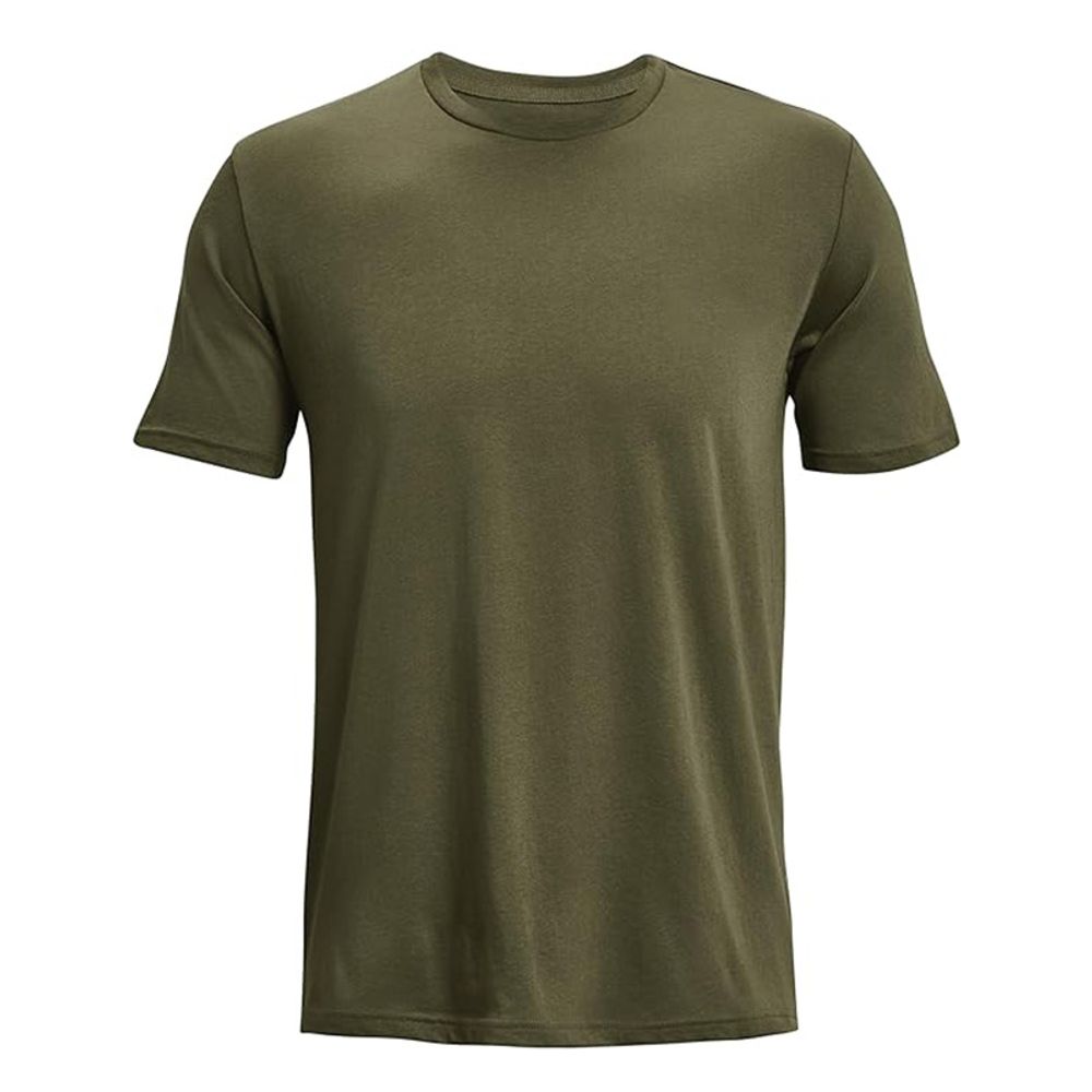 men's performance crew tee in olive, front view, manufactured by Abeeha Leather Industry