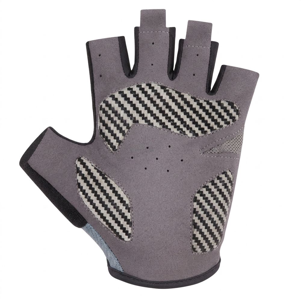 cycling gloves in black and blue-grey mesh, additional view 3, manufactured by Abeeha Leather Industry