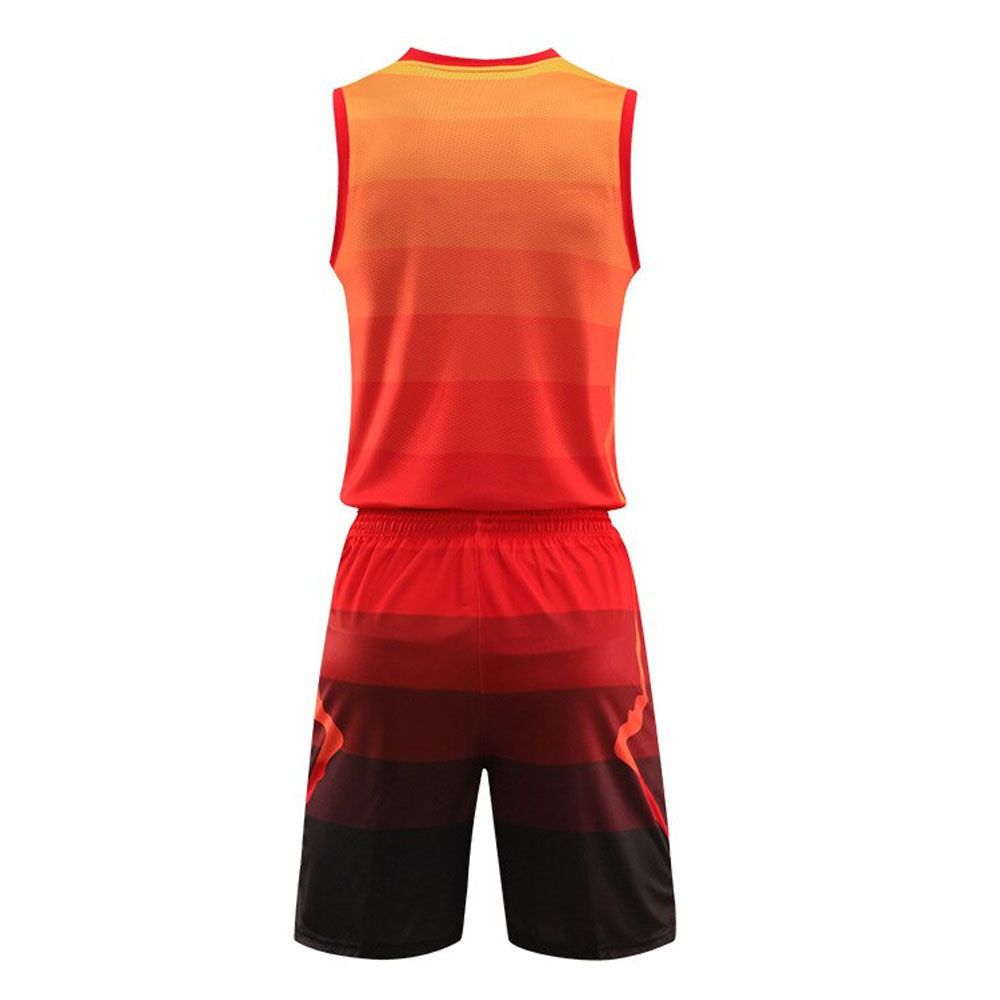 basketball uniform in yellow and purple, additional view 2, manufactured by Abeeha Leather Industry