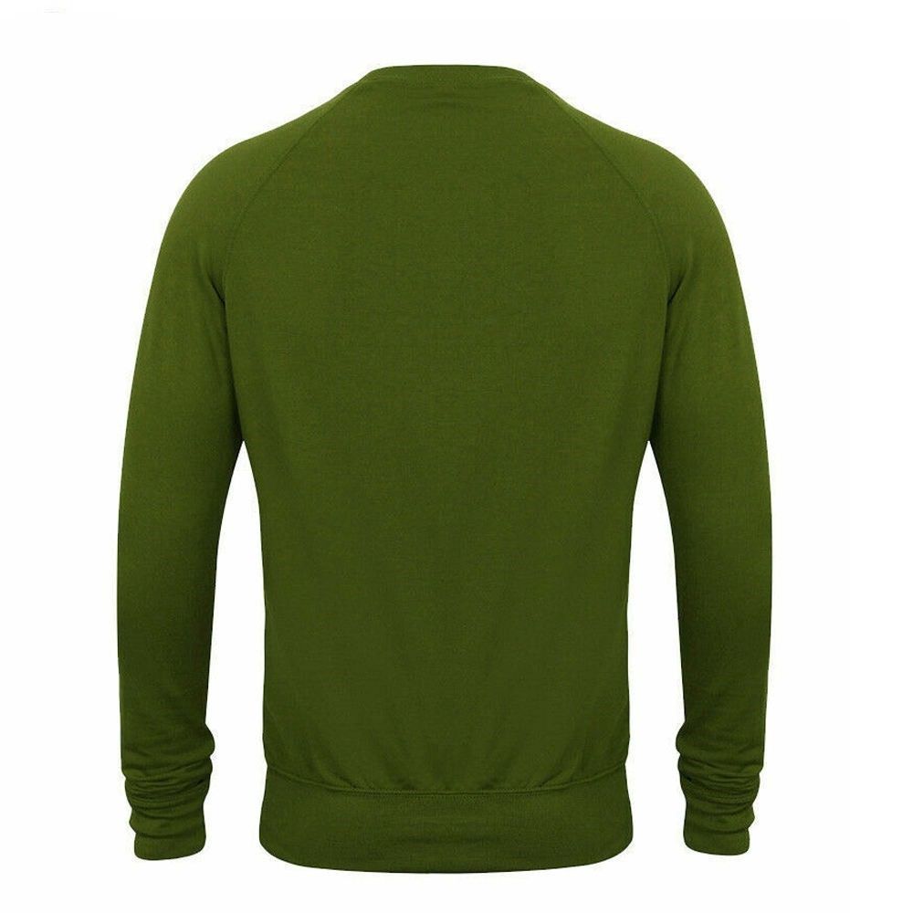 men's crew-neck sweatshirt and jogger set in olive, additional view 2, manufactured by Abeeha Leather Industry