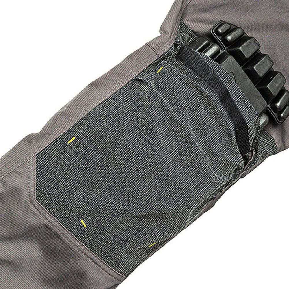 women's work trousers in grey with reinforced knee patches, additional view 4, manufactured by Abeeha Leather Industry