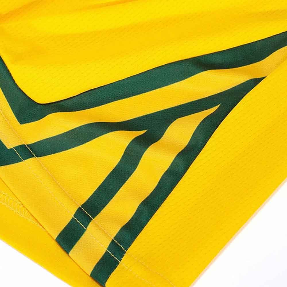 basketball uniform in green, white and gold, additional view 5, manufactured by Abeeha Leather Industry