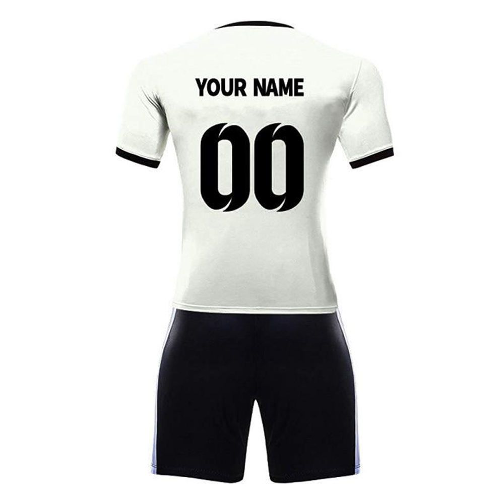 football kit in black and white stripe, additional view 3, manufactured by Abeeha Leather Industry