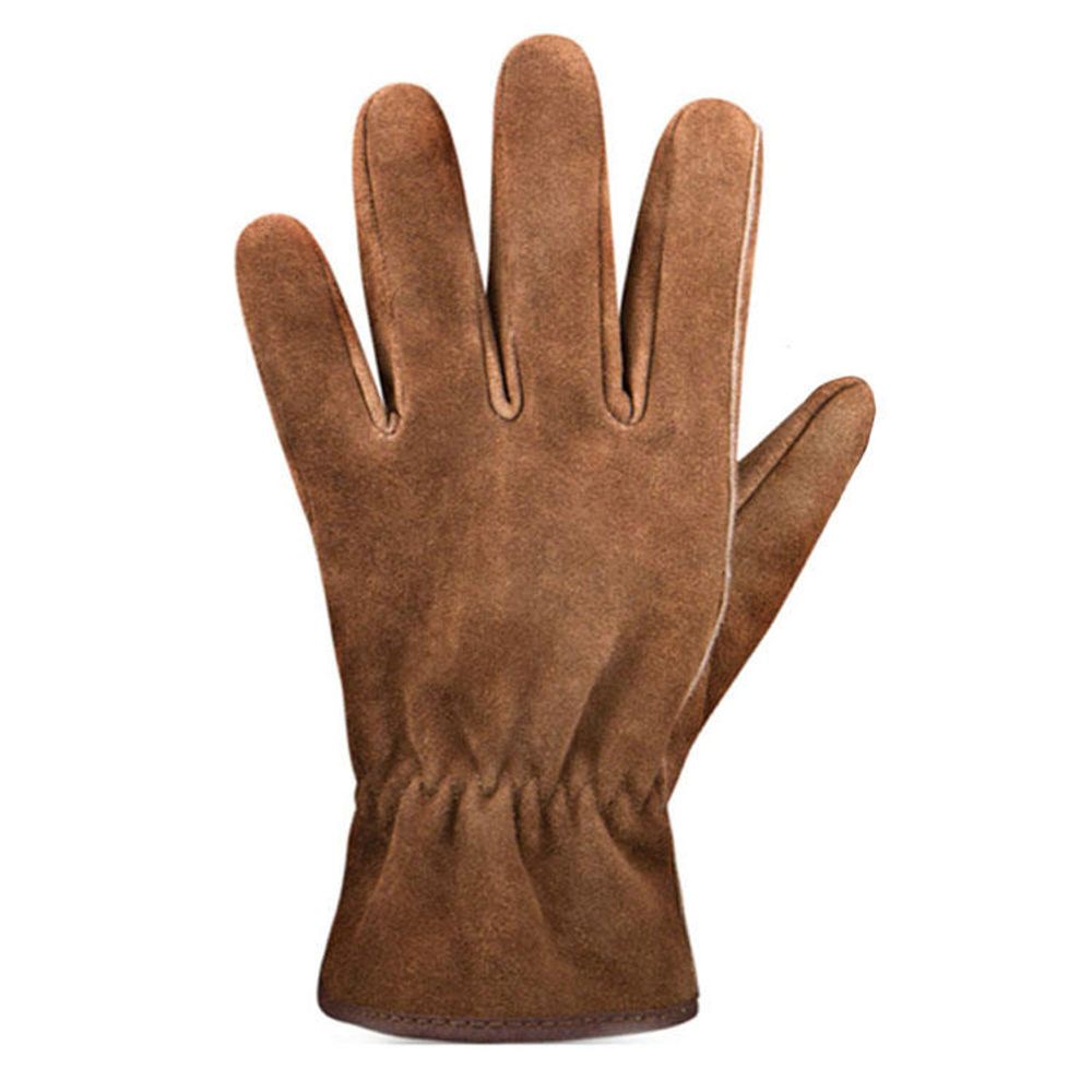 driver gloves in brown suede leather, additional view 2, manufactured by Abeeha Leather Industry