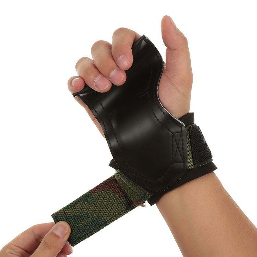 fitness training gloves in black with a wrap-around wrist strap, additional view 3, manufactured by Abeeha Leather Industry