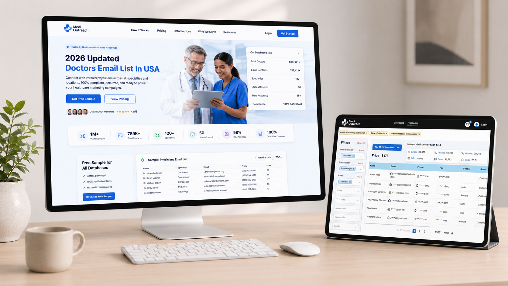 MediOutreach interface preview