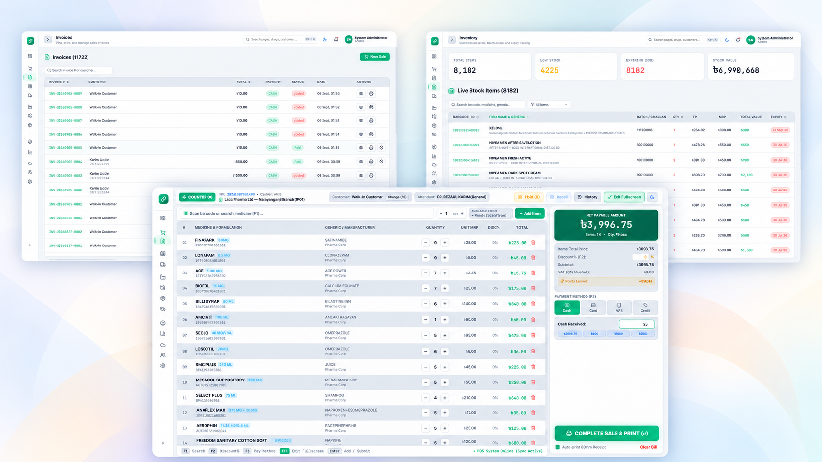 PharmaSync - Pharmacy Management System interface preview