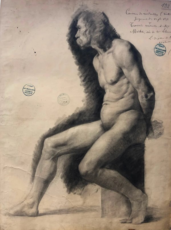 Academic figure drawing from the ecole