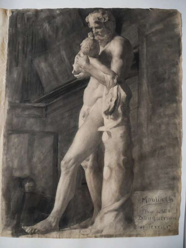 Charles Moulin Cast Drawing