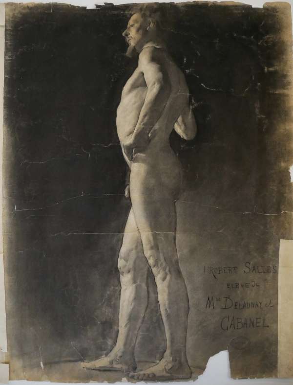 Salles, Robert-Leon — full figure académie drawing, École des Beaux-Arts