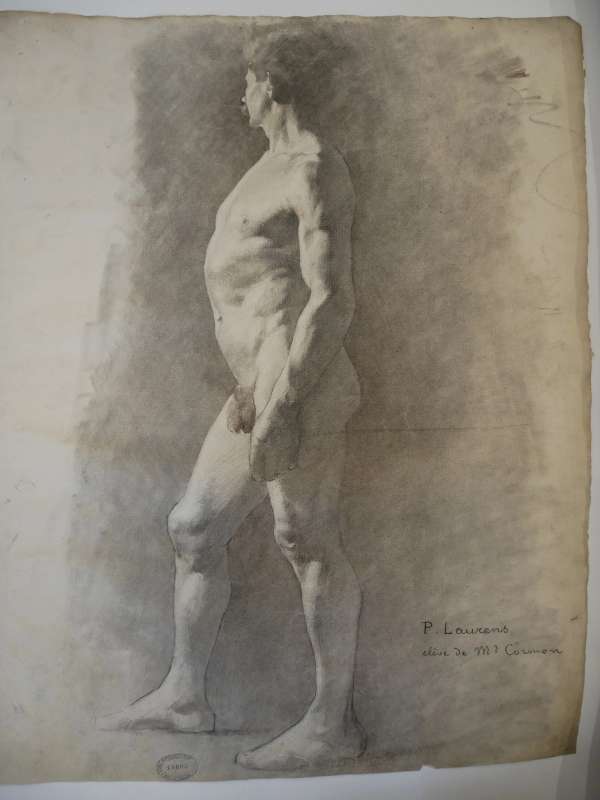 Laurens, Paul-Albert — full figure académie drawing, École des Beaux-Arts